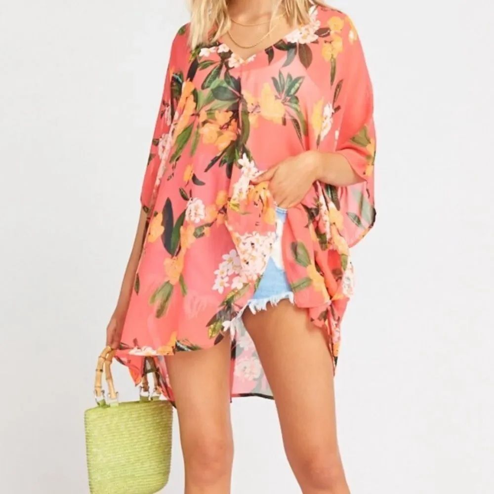 Show Me Your Mumu Peta Tunic Coral Orange Mai Tai Oversized